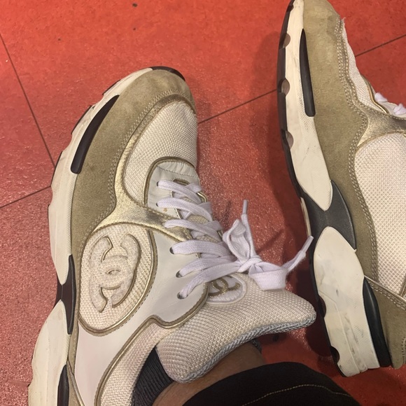 Epic combo interlocking CHANEL cruise neutral tone  sneakers shoes - Picture 8 of 11